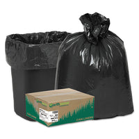 Linear Low Density Recycled Can Liners, 16 Gal, 0.85 Mil, 24" X 33", Black, 500-carton