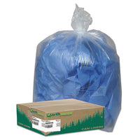Linear Low Density Clear Recycled Can Liners, 33 Gal, 1.25 Mil, 33" X 39", Clear, 100-carton