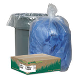Linear Low Density Clear Recycled Can Liners, 33 Gal, 1.25 Mil, 33" X 39", Clear, 100-carton