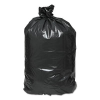 Linear Low Density Recycled Can Liners, 33 Gal, 1.65 Mil, 33" X 39", Black, 100-carton