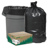 Linear Low Density Recycled Can Liners, 33 Gal, 1.65 Mil, 33" X 39", Black, 100-carton