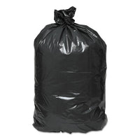 Linear Low Density Recycled Can Liners, 60 Gal, 2 Mil, 38" X 58", Black, 100-carton