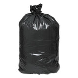Linear Low Density Recycled Can Liners, 60 Gal, 1.25 Mil, 38" X 58", Black, 100-carton