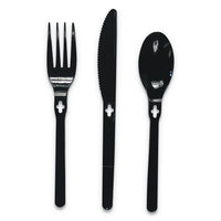 Fork Wego Polystyrene, Fork, Black, 1000-carton