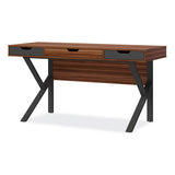 Stirling Table Desk, 59.75" X 23.75" X 31", Natural Walnut-charcoal Gray