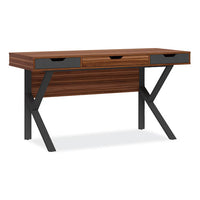 Stirling Table Desk, 59.75" X 23.75" X 31", Natural Walnut-charcoal Gray