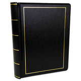 Looseleaf Minute Book, Black Leather-like Cover, 250 Unruled Pages, 8 1-2 X 11