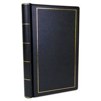 Looseleaf Minute Book, Black Leather-like Cover, 250 Unruled Pages, 8 1-2 X 14