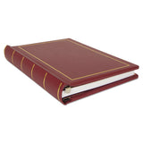 Looseleaf Minute Book, Red Leather-like Cover, 250 Unruled Pages, 8 1-2 X 11