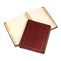 Looseleaf Minute Book, Red Leather-like Cover, 250 Unruled Pages, 8 1-2 X 11