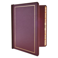 Binder For Corporation Minutes, 3 Posts, 2" Capacity, 11 X 8.5, Red W-gold Trim