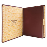 Binder For Corporation Minutes, 3 Posts, 2" Capacity, 11 X 8.5, Red W-gold Trim