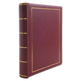 Binder For Corporation Minutes, 3 Posts, 2" Capacity, 11 X 8.5, Red W-gold Trim