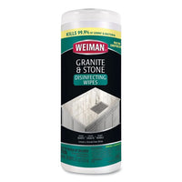 Granite And Stone Disinfectant Wipes, Spring Garden Scent, 7 X 8, 30-canister, 6 Canisters-carton