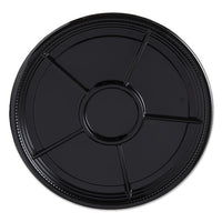 Caterline Casuals Thermoformed Platters, Pet, Black, 12" Diameter