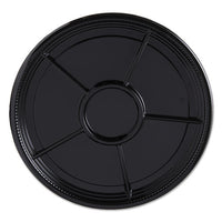 Caterline Casuals Thermoformed Platters, Pet, Black, 16" Diameter