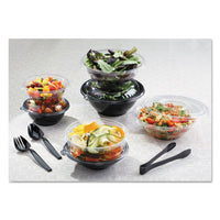 Caterline Pack N' Serve Plastic Bowl, 160 Oz, Black, 25-case