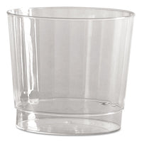 Classic Crystal Plastic Tumblers, 9 Oz., Clear, Fluted, Squat, 12-pack