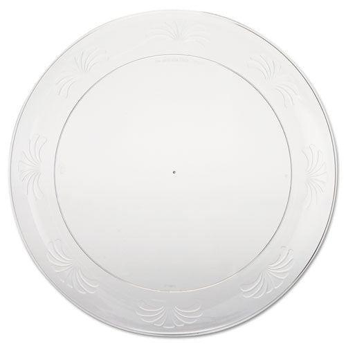 Designerware Plastic Plates, 9 Inches, Clear, Round