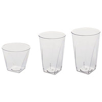 Classicware Tumblers, 9 Oz, Plastic, Clear, Rocks Glass, 16-bag, 15 Bag-carton