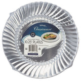 Classicware Plastic Dinnerware Plates, 10 1-4" Dia, Clear, 12-pack