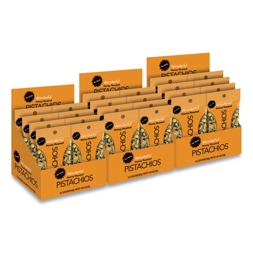 Wonderful No Shells Pistachios, Honey-roasted, 2.25 Oz Bag, 24-carton