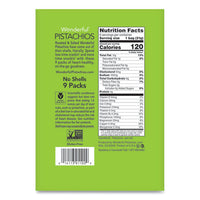 Wonderful No Shells Pistachios, Roasted And Salted, 0.75 Oz Bag, 9 Bags-box, 4 Boxes-carton