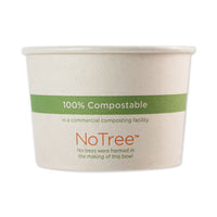 No Tree Paper Bowls, 4.4" Dia X 3", 16 Oz, Natural, 500-carton