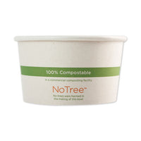 No Tree Paper Bowls, 32 Oz, 4.4" Diameter X 5.8"h, Natural, Sugarcane, 500-carton