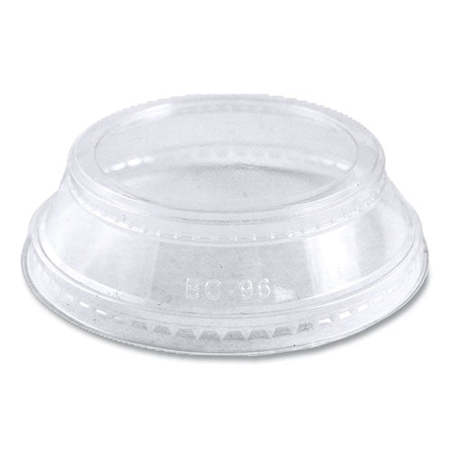 Ingeo Pla Clear Cold Cup Lids, Dome Lid, Fits 2 Oz Portion Cup And 9-24 Oz Cups, 1,000-carton