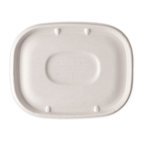 Fiber Lids For Fiber Containers, 8.9 X 6.9 X 0.4, Natural, Paper, 400-carton