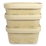 No Tree Rectangular Containers,  24 Oz, 4.7 X 6.8 X 2.3, Natural, Sugarcane, 300/carton