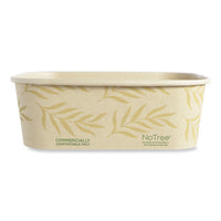 No Tree Rectangular Containers,  24 Oz, 4.7 X 6.8 X 2.3, Natural, Sugarcane, 300/carton