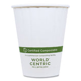 Double Wall Paper Hot Cups, 12 Oz, White, 1,000/carton