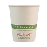 Notree Paper Hot Cups, 6 Oz, Natural, 1,000-carton