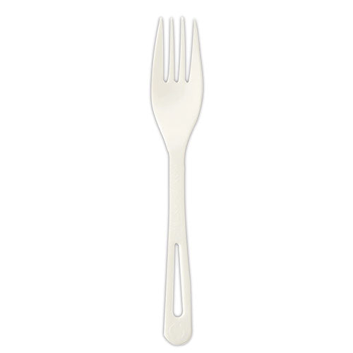 Tpla Compostable Cutlery, Fork, 6.3", White, 1,000-carton