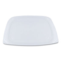 Pla Rectangular Deli Container Lids, 6.5 X 7.5 X 0.3, Clear, 600-carton