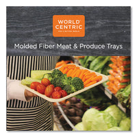 Fiber Trays, Pla Lined, Pfas Free, 9.1 X 7.1 X 0.7, Natural, 500-carton