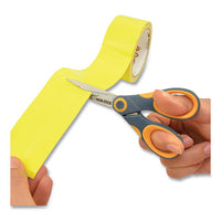 Titanium Bonded Scissors, 5" Long, Gray-orange Straight Handle