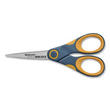 Titanium Bonded Scissors, 5" Long, Gray-orange Straight Handle