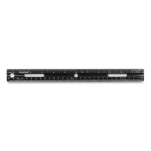 Kleenearth Recycled Ruler, Black, 12"