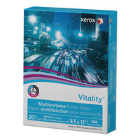 Vitality Multipurpose Print Paper, 92 Bright, 20lb, 8.5 X 11, White, 500 Sheets-ream, 10 Reams-carton, 40 Cartons-pallet