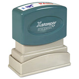 Two-color Title Stamp, Paid, Blue-red