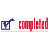 Two-color Title Stamp, Completed, Blue-red