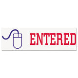 Two-color Title Stamp, Entered, Blue-red