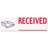 Two-color Title Stamp, Received, Blue-red