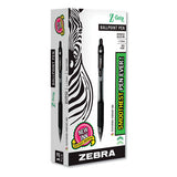 Z-grip Retractable Ballpoint Pen, Medium 1 Mm, Black Ink, Clear Barrel, 24-pack