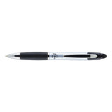 Z-grip Max Retractable Ballpoint Pen, 1mm, Black Ink, Silver Barrel, Dozen