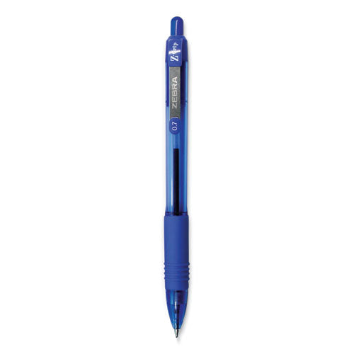 Z-grip Retractable Ballpoint Pen, Medium 0.7 Mm, Blue Ink, Blue Tinted Barrel, Dozen