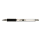 F-402 Retractable Ballpoint Pen, 0.7mm, Blue Ink, Stainless Steel-blue Barrel, 2-pack